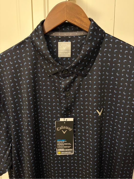 Callaway Other - Callaway Men’s Black Polo with Blue Micro Pattern